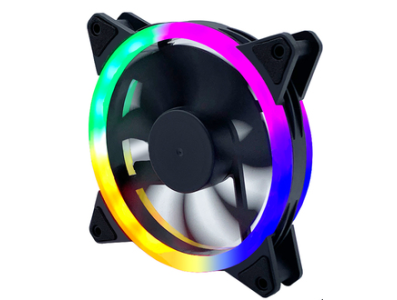 Ventoinha silenciosa RGB 12 cm com ilumina&ccedil;&atilde;o LED 4 cores, conector 4 pinos e dupla abertura - Imagem 6