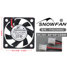 Ventoinha silenciosa SNOWFAN4010 (YY4010H05S) 5 V DC 0,14 A com conector XH2.54-2P