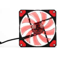 Ventoinha de Exaust&atilde;o 12025 DC12V Vermelha com 33 LEDs, Silenciosa, Dupla Abertura