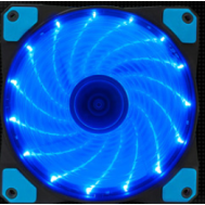 Ventoinha de exaust&atilde;o azul modelo 12025 DC12V silenciosa com dupla abertura e 15 LEDs