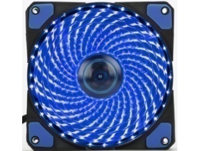 Ventoinha de exaust&atilde;o azul 12025 DC12V LED silenciosa de abertura dupla com 33 LEDs - Imagem 1