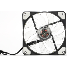 Ventoinha de exaust&atilde;o 12025 DC12V branca, silenciosa, dupla abertura, com 33 LEDs