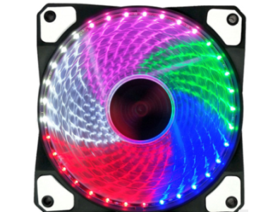 Ventoinha DC12V 12025 silenciosa com dupla abertura e 33 LEDs coloridos - Imagem 7