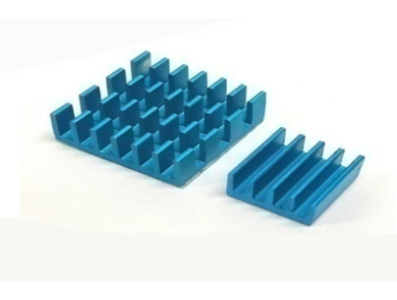 Conjunto de dissipadores de alum&iacute;nio azul para Raspberry Pi 3B/4B - Imagem 7
