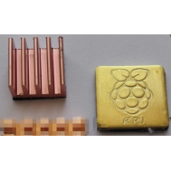 Dissipador de calor 8,8 x 8,8 x 5 mm com logo