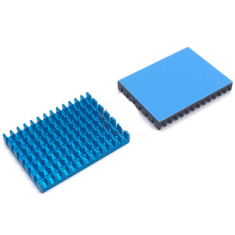 Dissipador ultrafino azul para Raspberry Pi com adesivo t&eacute;rmico 30x40x5 mm