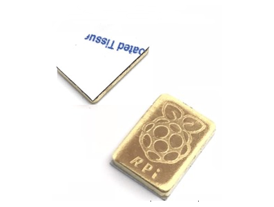 Placa de cobre para resfriamento Raspberry Pi 4B com adesivo 3M - Imagem 1