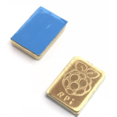 Dissipador de cobre para Raspberry Pi 4 (4B) com adesivo t&eacute;rmico, acess&oacute;rio de resfriamento