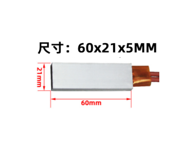 Placa aquecedora PTC 220 V 150&deg; 60 x 21 x 5 mm - Imagem 1