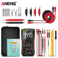 Mult&iacute;metro digital ANENG Q1 Pro 9999 True RMS profissional, testador anal&oacute;gico e NCV para transistor e capacitor (DIY)