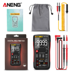 Mult&iacute;metro digital ANENG Q1 9999 True RMS profissional, tester anal&oacute;gico, LCR, testes de transistor, capacitor e NCV, vermelho