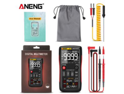 Mult&iacute;metro digital ANENG Q1 9999 True RMS profissional, tester anal&oacute;gico, LCR, testes de transistor, capacitor e NCV, vermelho - Imagem 1