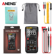 Mult&iacute;metro digital ANENG Q1 9999 True RMS profissional, tester anal&oacute;gico, LCR, testes de transistor, capacitor e NCV, vermelho
