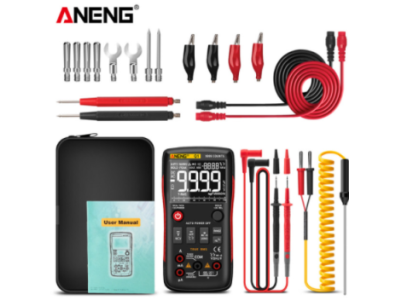 Mult&iacute;metro digital ANENG Q1-Pro 9999 vermelho, True RMS, testador anal&oacute;gico profissional com NCV e fun&ccedil;&otilde;es para transistores e c - Imagem 1
