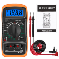 Mult&iacute;metro digital port&aacute;til XL830L laranja, amper&iacute;metro/volt&iacute;metro AC/DC com display LCD e retroilumina&ccedil;&atilde;o, teste de ohms