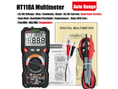 Mult&iacute;metro Digital HT118A True RMS Auto Range 1000V 10A AC/DC, Capacit&acirc;ncia, Hz, Ohm&iacute;metro, LCD 6000 contagens - Imagem 1