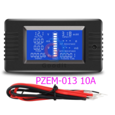 PZEM-013 Testador de Bateria 10A, Volt&iacute;metro e Amper&iacute;metro, Medidor de Energia e Tempo, Imped&acirc;ncia e Capacidade com Bypass Integ