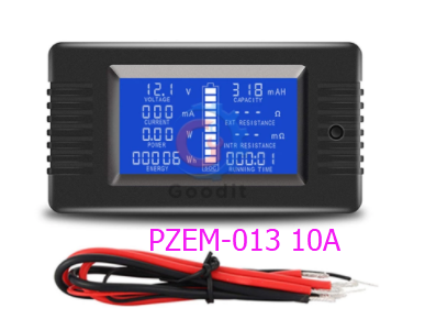 PZEM-013 Testador de Bateria 10A, Volt&iacute;metro e Amper&iacute;metro, Medidor de Energia e Tempo, Imped&acirc;ncia e Capacidade com Bypass Integ - Imagem 1