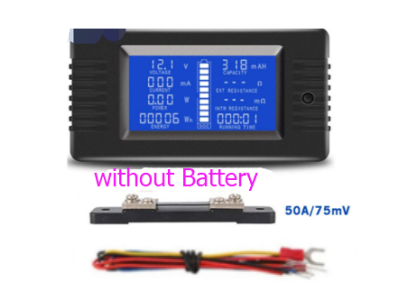PZEM-015 Testador Digital de Bateria, Amper&iacute;metro e Volt&iacute;metro, Medidor de Energia, Capacidade, Imped&acirc;ncia e Carga Residual, Shu - Imagem 1