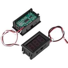 Volt&iacute;metro digital instrumento de medi&ccedil;&atilde;o DC 0&ndash;100 V, 3 fios, display LCD 0,56'' vermelho e verde