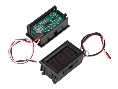 Volt&iacute;metro digital instrumento de medi&ccedil;&atilde;o DC 0&ndash;100 V, 3 fios, display LCD 0,56'' vermelho e verde - Imagem 1
