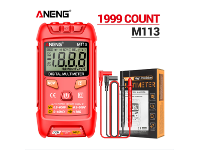 Mult&iacute;metro Mini Inteligente ANENG M113 Vermelho - Sem Bateria - Imagem 1