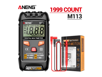 ANENG M113 Mult&iacute;metro Mini Inteligente Preto sem bateria - Imagem 1