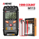 Mini mult&iacute;metro ANENG M113 inteligente preto com bateria - Thumb - 1