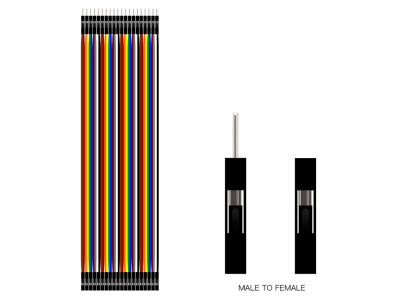 Cabo Dupont 40 pinos 20 cm 24 AWG macho para f&ecirc;mea - Imagem 4