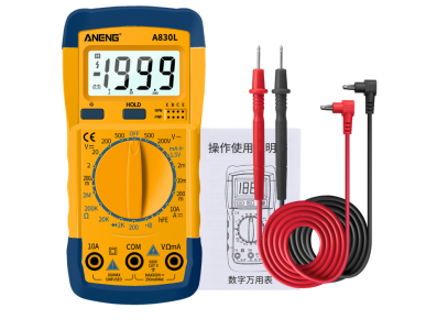 ANENG A830L Mult&iacute;metro Digital Profissional Smart Azul e Amarelo - Imagem 1