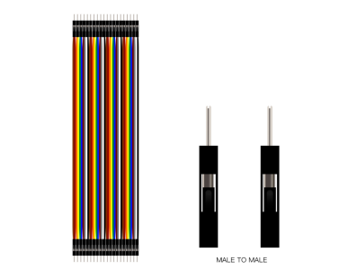 Cabo Dupont macho-macho 40 pinos 20 cm 24 AWG - Imagem 4