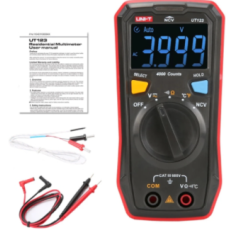 UNI-T UT123 Mult&iacute;metro Digital Port&aacute;til de Bolso, Tens&atilde;o AC/DC, Resist&ecirc;ncia, Temperatura e Fun&ccedil;&atilde;o NCV
