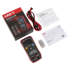 Mult&iacute;metro digital mini inteligente UNI-T UT123D True RMS, faixa autom&aacute;tica, medi&ccedil;&atilde;o de tens&atilde;o AC/DC, amper&iacute;metro, NCV e opera&ccedil;&atilde;