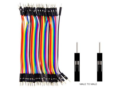 Cabos Dupont macho-macho 40 pinos 10 cm 24 AWG - Imagem 3