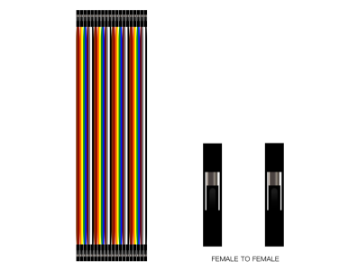Cabo Dupont F&ecirc;mea para F&ecirc;mea 40 pinos 30 cm 24 AWG - Imagem 4