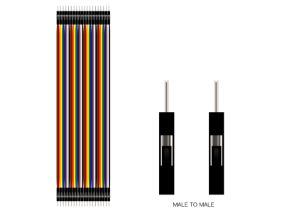 Cabo jumper Dupont macho-macho 40 pinos 30 cm 24 AWG - Imagem 4