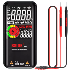 Mult&iacute;metro Digital Smart BSIDE S10 com display LCD colorido 3,5 polegadas preto