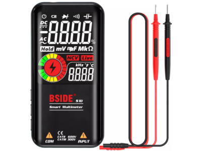 Mult&iacute;metro Digital Smart BSIDE S10 com display LCD colorido 3,5 polegadas preto - Imagem 1