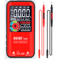 Mult&iacute;metro Digital Smart BSIDE S10 com display LCD colorido 3,5" vermelho
