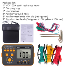 Medidor digital de resist&ecirc;ncia de terra Victor VC4105A testador de aterramento