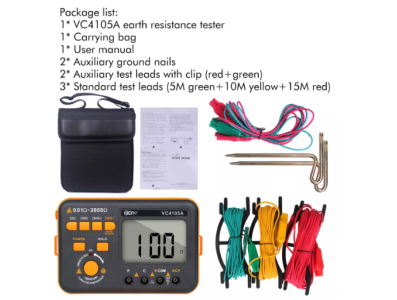 Medidor digital de resist&ecirc;ncia de terra Victor VC4105A testador de aterramento - Imagem 1