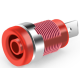 Soquete banana tipo A 4 mm vermelho 1 kV m&aacute;x. 32 A 12 mm - Thumb - 1