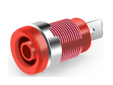 Soquete banana tipo A 4 mm vermelho 1 kV m&aacute;x. 32 A 12 mm - Imagem 1