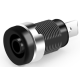Soquete banana f&ecirc;mea tipo A 4 mm preto 12 mm 1 kV 32 A m&aacute;x. - Thumb - 1