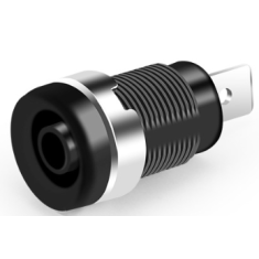 Soquete banana f&ecirc;mea tipo A 4 mm preto 12 mm 1 kV 32 A m&aacute;x.