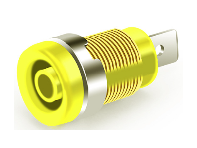 Soquete jack banana 4 mm Tipo A Amarelo 1 kV M&aacute;x. 32 A 12 mm - Imagem 1