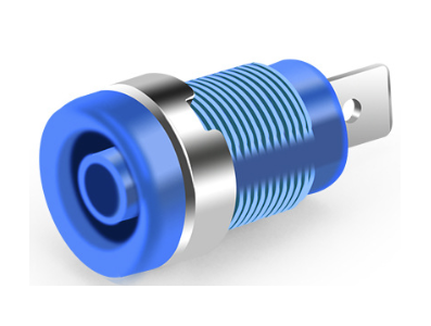 Soquete para plug banana 4 mm Tipo A azul 1 kV M&aacute;x. 32 A 12 mm - Imagem 1