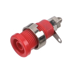Conector banana 4 mm Tipo B vermelho, 1 kV, m&aacute;x. 32 A, 12 mm, Instrumentos de medi&ccedil;&atilde;o