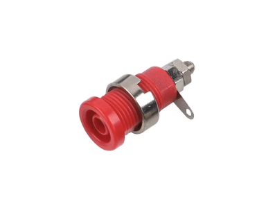 Conector banana 4 mm Tipo B vermelho, 1 kV, m&aacute;x. 32 A, 12 mm, Instrumentos de medi&ccedil;&atilde;o - Imagem 1