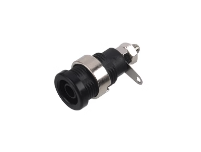 Soquete jack para plug banana 4 mm Tipo B, preto, 12 mm, 1 kV, m&aacute;x. 32 A - Imagem 1